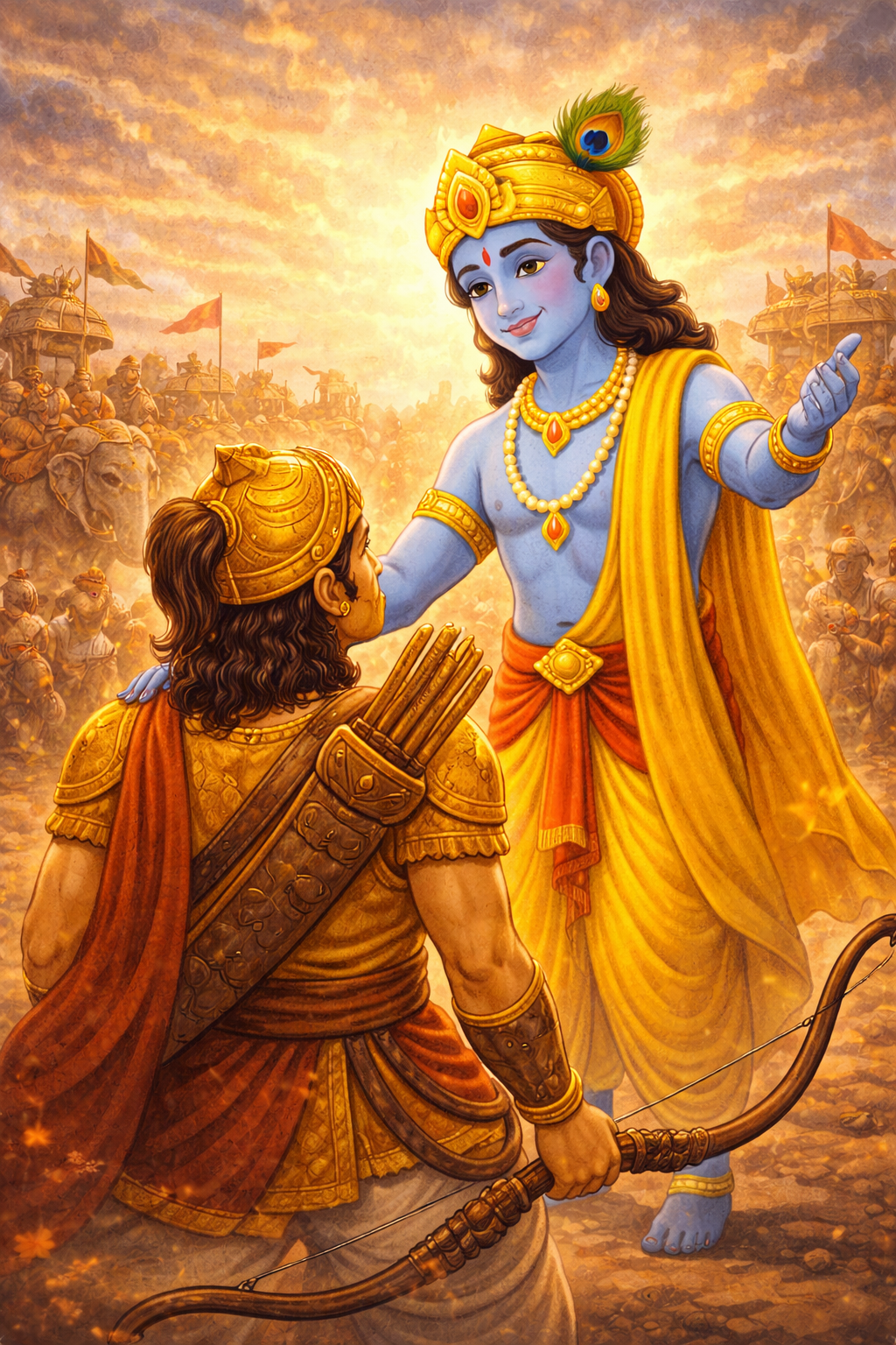 Krishna’s final teaching to Arjuna