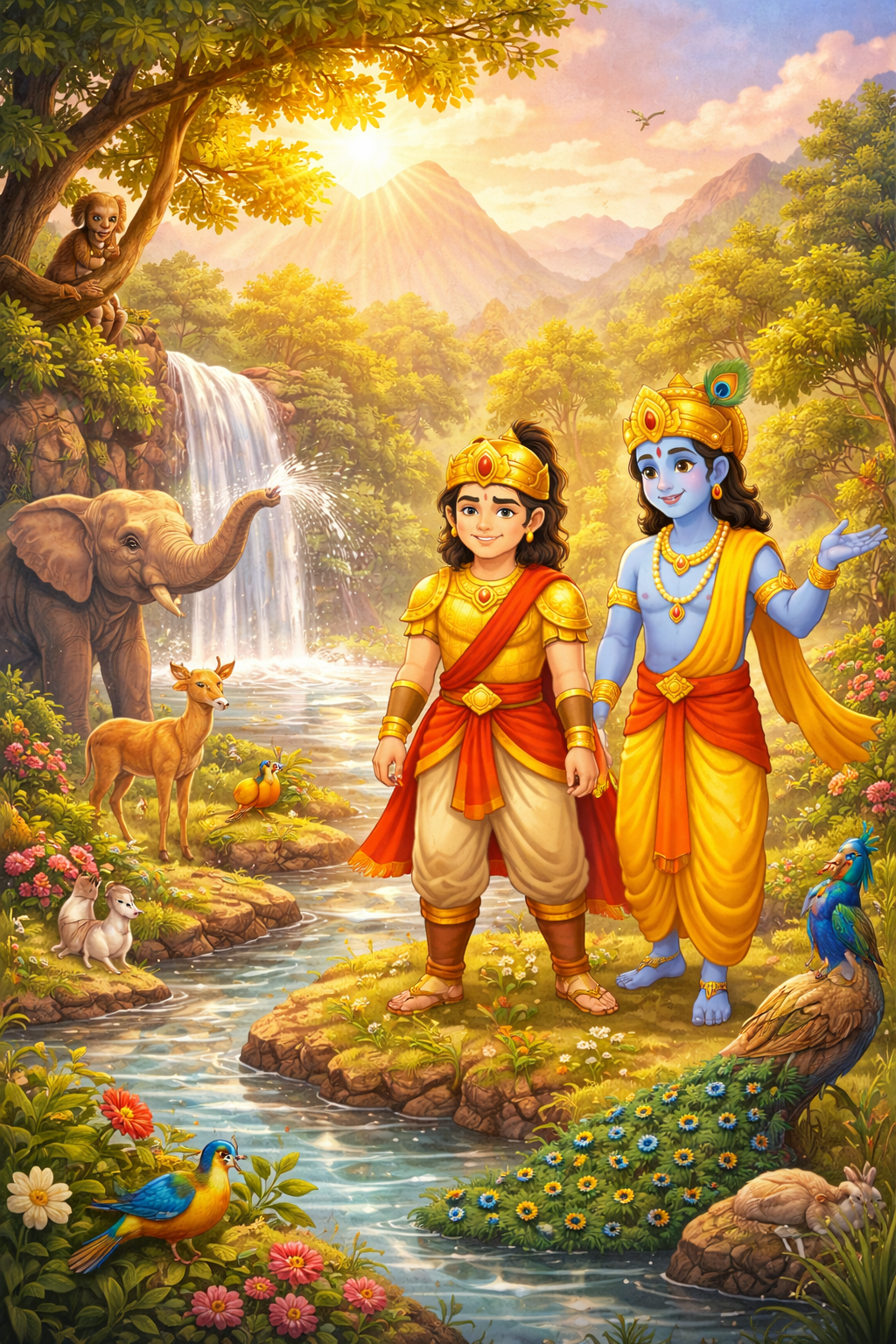 Krishna showing God is everywhere