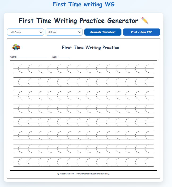 Worksheet Generator